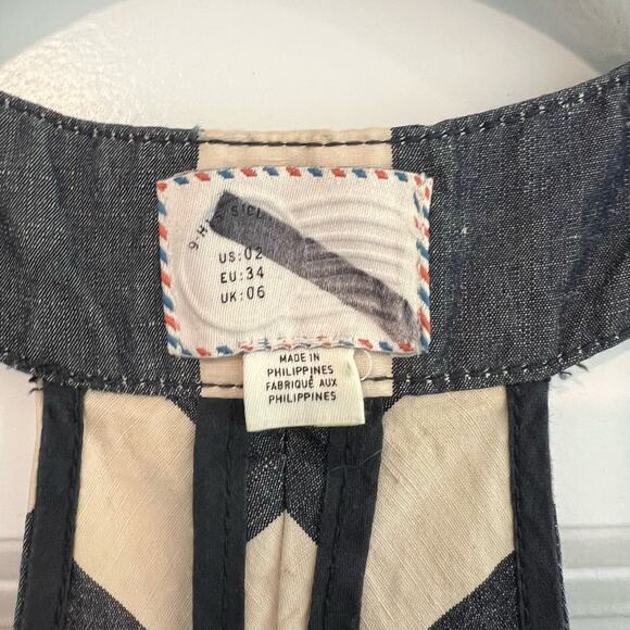 Anthropologie Postage Stamp Women's Sleeveless Linen Sundress Size 2 - Picture 6 of 8